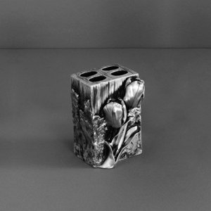 Стакан для зубных щёток настольный Art & Max Tulip AM-B-0082B-T серебро