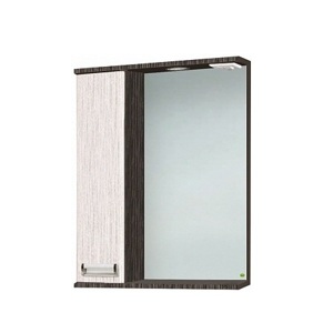 Шкафчик зеркальный Vako Титан 60 чёрный левый 14288