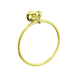 Полотенцедержатель кольцо CEZARES OLIMP-RN-03/24-M золото 24 карата