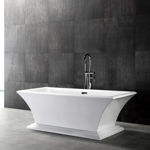 Акриловая отдельностоящая ванна 170*80 см Abber AB9238 белая
