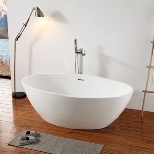Акриловая отдельностоящая ванна 175*100 см Abber AB9249 белая