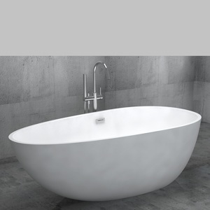Акриловая отдельностоящая ванна 170*85 см Abber AB9211 белая