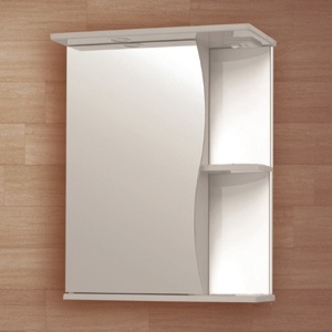 Шкафчик зеркальный с подсветкой Олимпия Даная 55 левый 00451