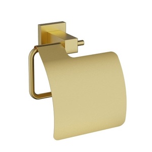 Держатель туалетной бумаги с крышкой Timo Selene 17042/17 матовое золото