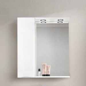 Шкафчик зеркальный BelBagno MARINO-SPC-700/750-1A-BL-P-L белый глянцевый левый