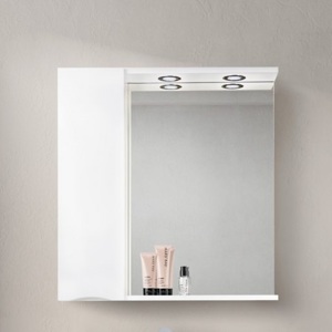 Шкафчик зеркальный BelBagno MARINO-SPC-800/750-1A-BL-P-L белый глянцевый левый