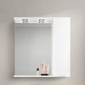 Шкафчик зеркальный BelBagno MARINO-SPC-800/750-1A-BL-P-R белый глянцевый правый