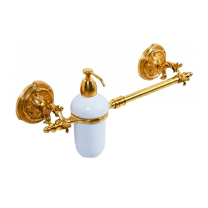 Полотенцедержатель с дозатором жидкого мыла ART & MAX Barocco AM-2057D-Do-Ant античное золото
