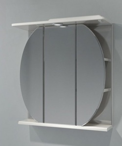 Шкаф зеркальный с подсветкой Какса-А Шар 65 белый 002616