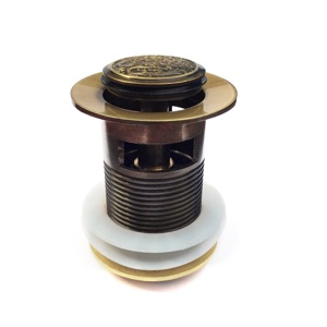 Донный клапан без перелива Bronze De Luxe Узоры 21964/1 бронза