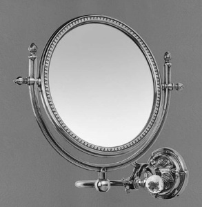 Зеркало косметическое двустороннее настенное Art & Max Barocco Crystal AM-2109-Cr-C хром
