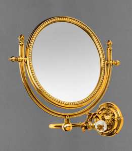 Зеркало косметическое двустороннее настенное Art & Max Barocco Crystal AM-2109-Do-Ant-C античное золото