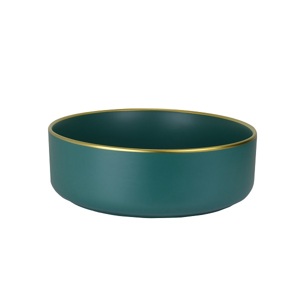 Раковина накладная керамическая 360*360 мм Bronze de Luxe 1054 зелёная