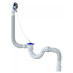 Слив-перелив для ванны с прямоточным сифоном Unicorn S32 1 1/2"*40 мм и гофрой 40*40/50 мм