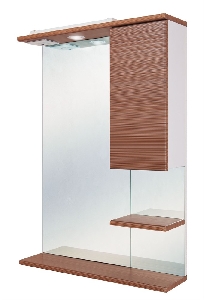 Зеркальный шкаф Onika ЭЛИТА 60.01 штрокс коричневый правый