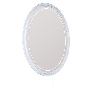 Зеркало овальное Onika АДЕЛЬ 70.01 с 2-мя стекл.полочками (эмаль)