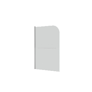 Шторка для ванны 80x150 GROSSMAN GR-104 профиль хром стекло прозрачное 6 мм