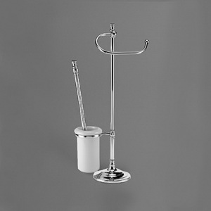 Стойка напольная с ёршиком для унитаза и держателем туалетной бумаги ART & MAX Barocco AM-1948-Cr хром