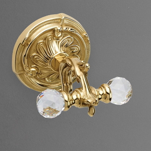 Крючок двойной Art & Max Barocco Crystal AM-1784-Br-C бронза