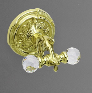 Крючок двойной Atr & Max Barocco Crystal AM-1784-Do-Ant-C античное золото
