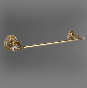 Полотенцедержатель одинарный 70 см Art & Max Barocco Crystal AM-1779-Br-C бронза