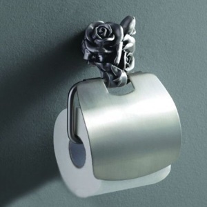 Держатель туалетной бумаги с крышкой ART & MAX Rose AM-B-0919-T серебро
