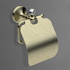 Держатель туалетной бумаги с крышкой Art & Max Antic Crystal AM-E-2683SJ-Br бронза