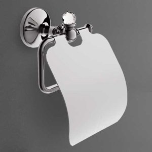 Держатель туалетной бумаги с крышкой Art & Max Antic Crystal AM-E-2683SJ-Cr хром