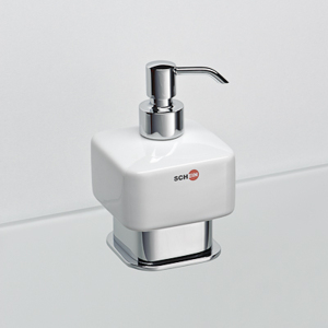 Дозатор для жидкого мыла настольный Schein Allom L222DS-T глянцевый хром